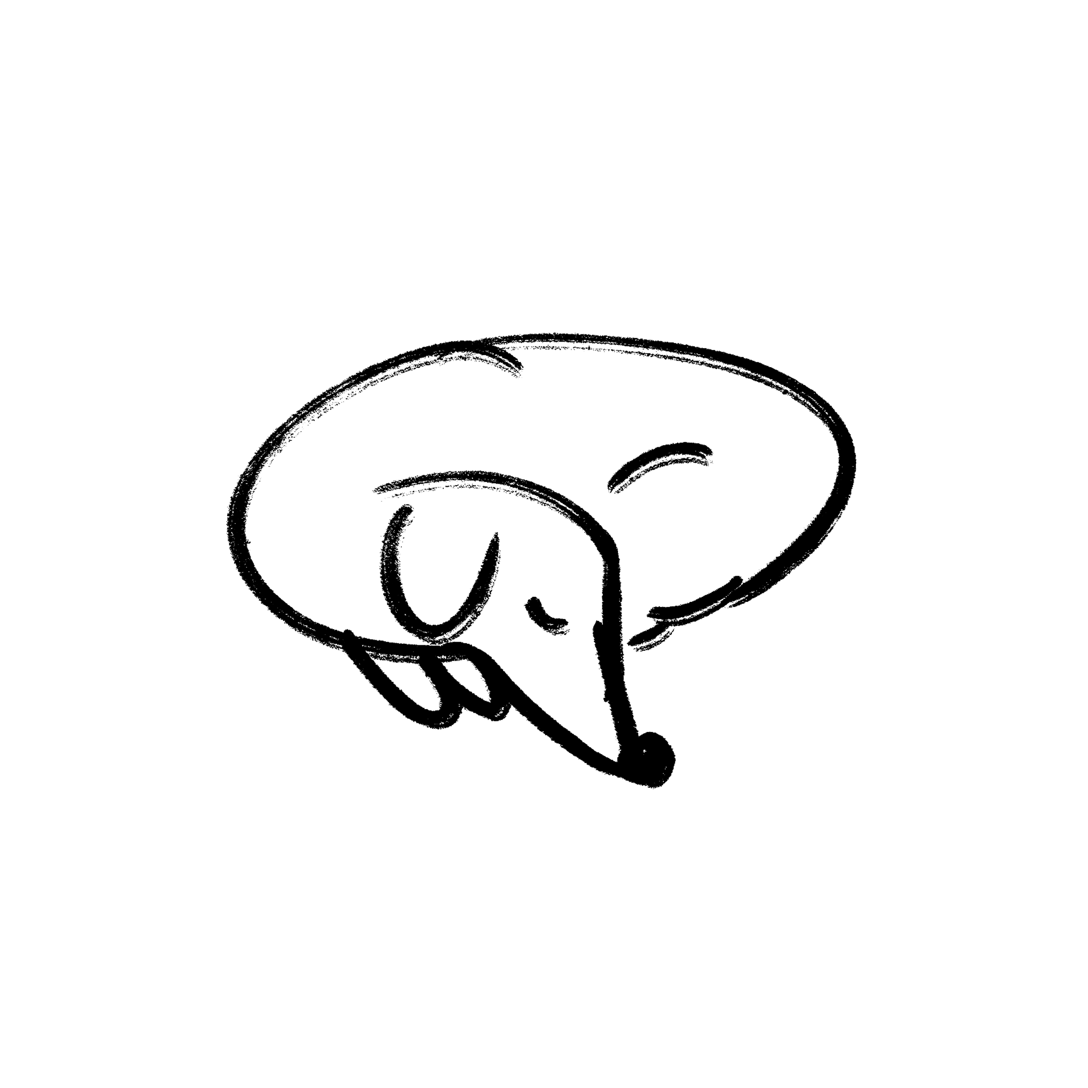 Karen curled up asleep
